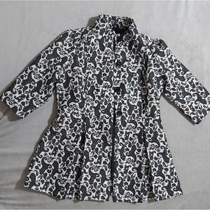 Ethyl black & white paisley jacket